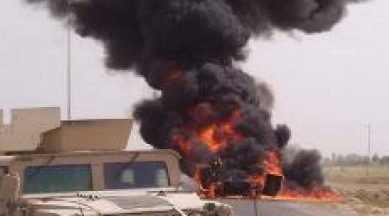 Iraklı Direnişçiler Büyük Şeytan ABD’nin 10 Araçlık Konvoyunu Güdümlü Füzelerle Vurarak Yok Etti!